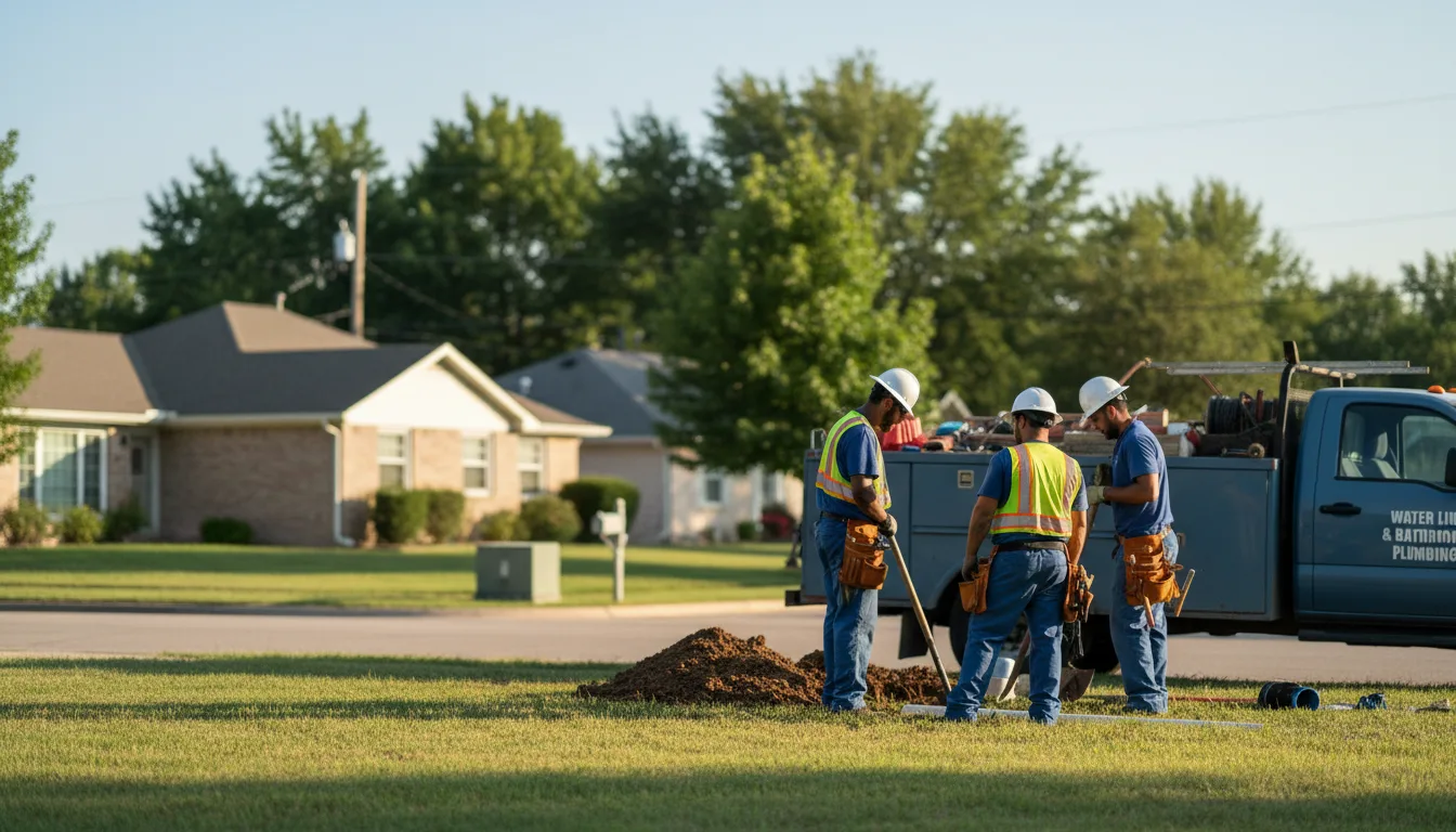 Residential water line and bathroom plumbing service in Comstock, WI